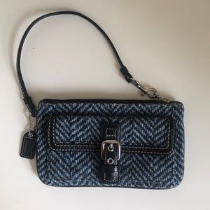 Vintage Wool Coach Wristlet